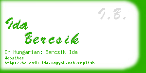 ida bercsik business card